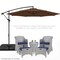 Best Choice Products 10ft Offset Hanging Outdoor Market Patio Umbrella w/ Easy Tilt Adjustment